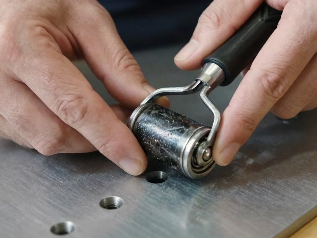 Kugelrollen in Platten einbauen
