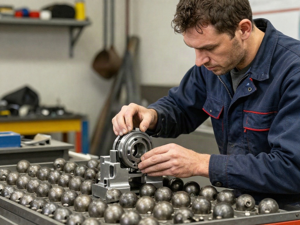 Kugelrollen Werkstatt Produktion